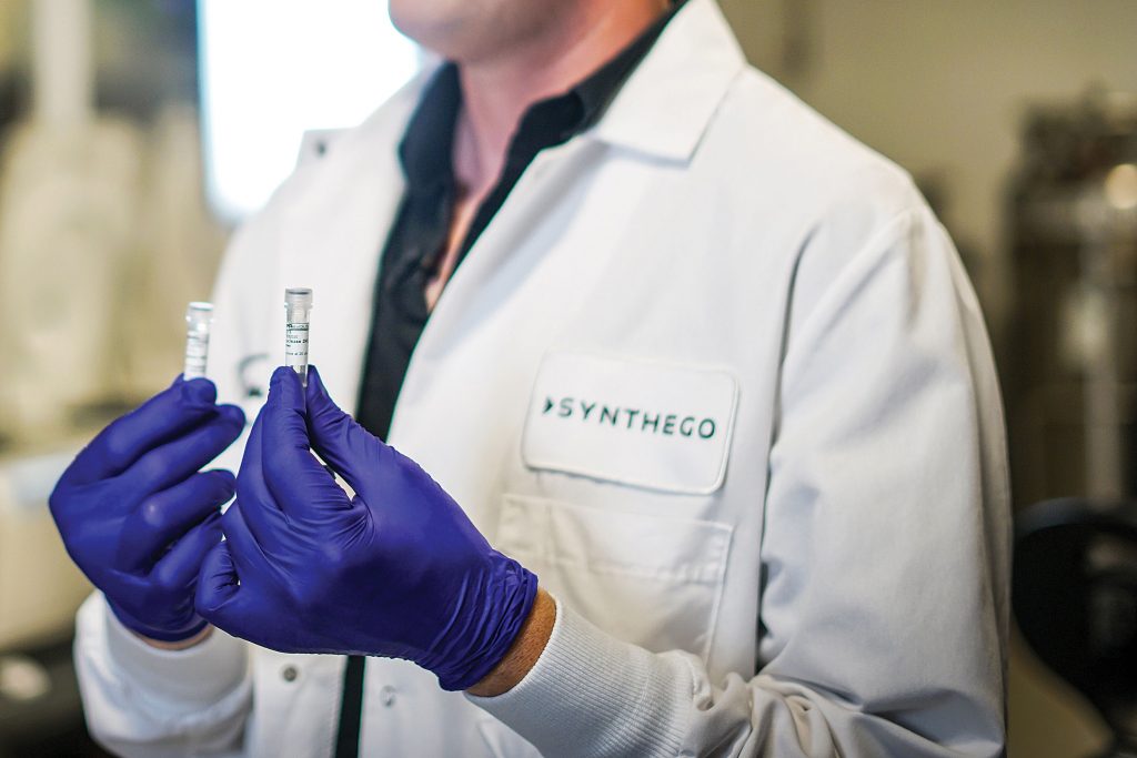 Synthego uses proprietary synthesis technology