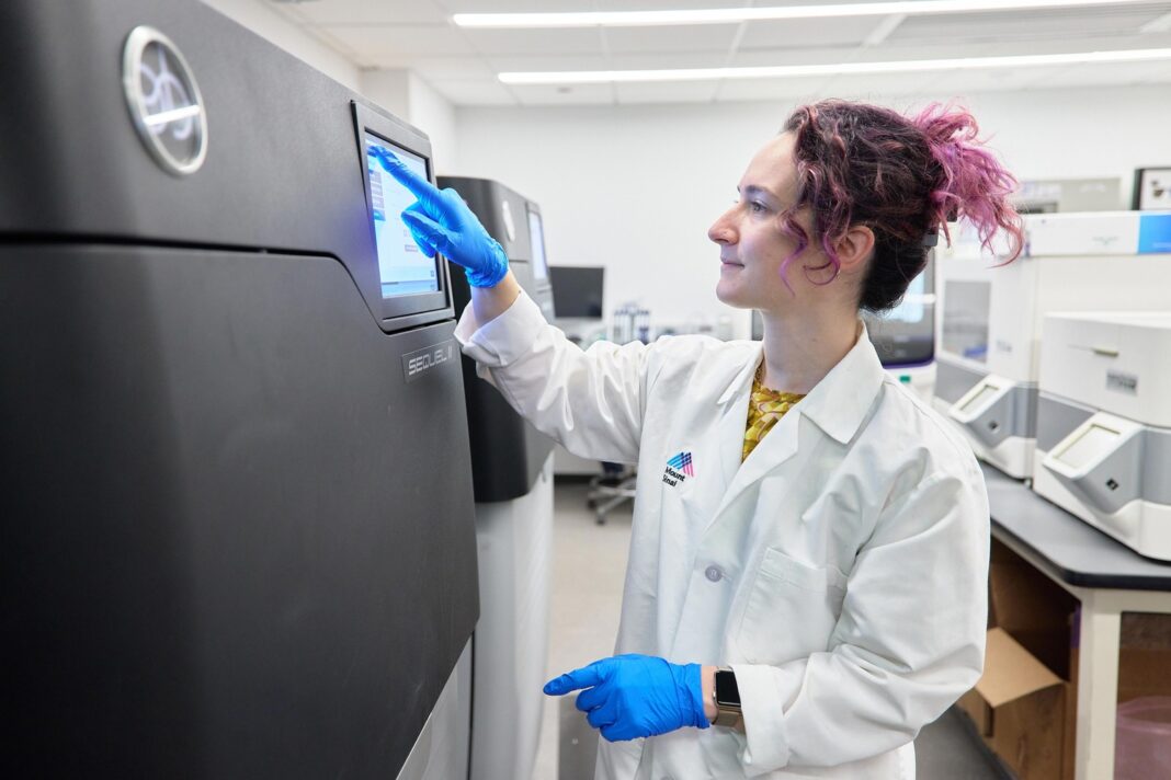 woman in lab