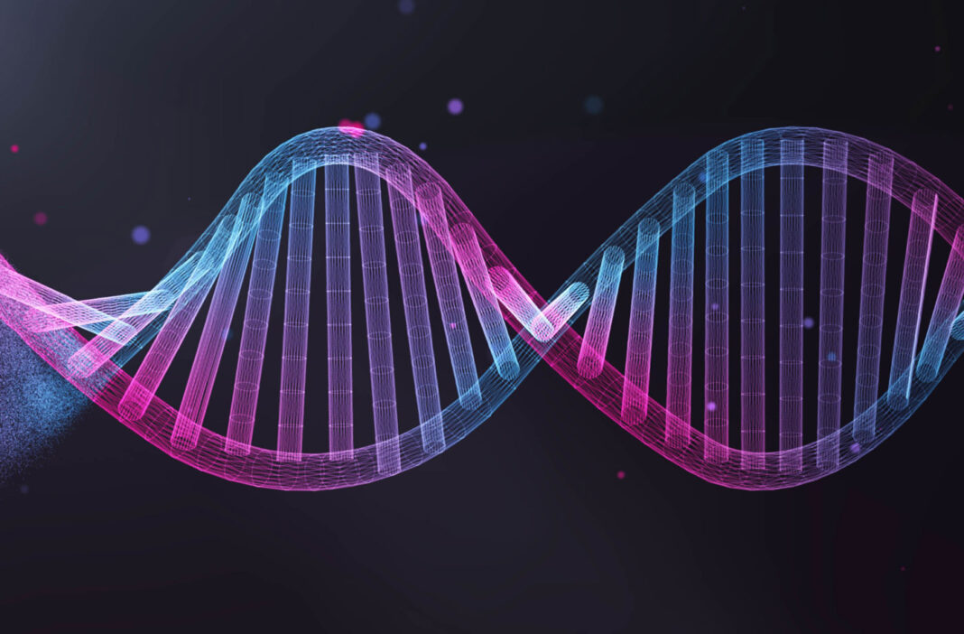 Horizontal DNA Double Helix